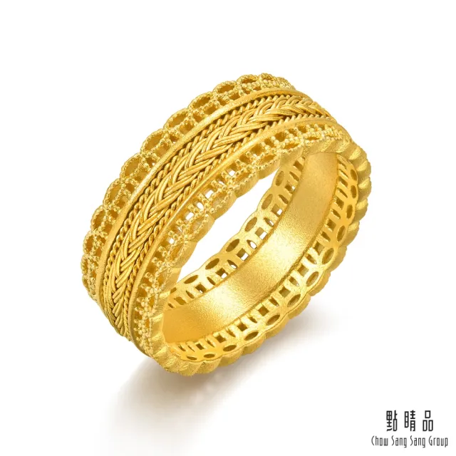 【點睛品】花絲編織 黃金戒指_計價黃金(港圍9號)