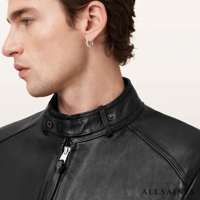 【ALLSAINTS】CORA 經典復古簡約純羊皮皮衣外套-烏黑 ML014P(常規版型)