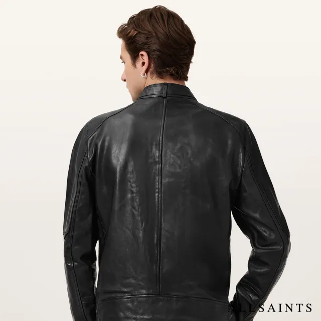 【ALLSAINTS】CORA 經典復古簡約純羊皮皮衣外套-烏黑 ML014P(常規版型)