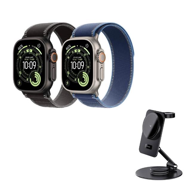 三合一充電座組【Apple】Apple Watch Ultra 3 GPS+行動網路 49mm(鈦金屬錶殼搭配越野錶環)