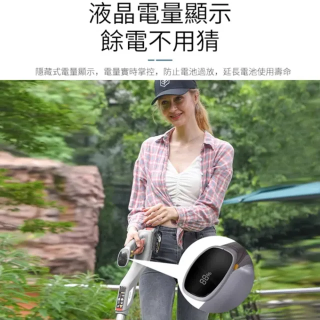 【Ogula 小倉】除草機 割草機 鋰電草坪機（20000M十節兩電）(電量顯示屏/可拆卸坦克輪/附工具箱)