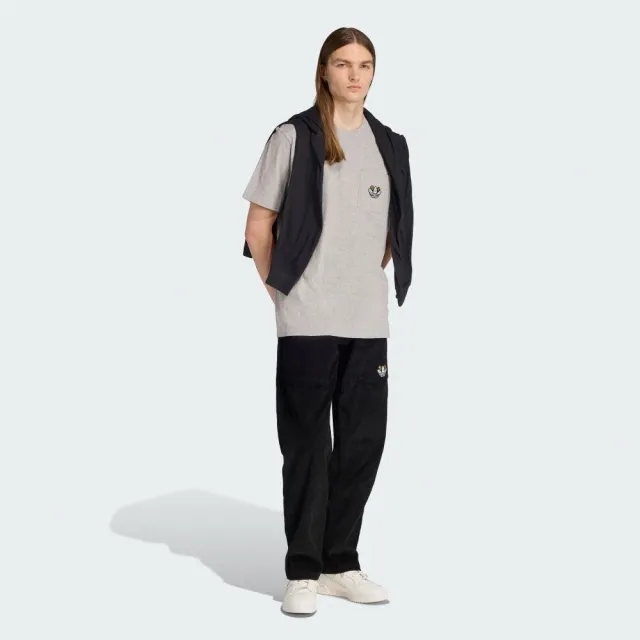 【adidas 愛迪達】短袖上衣 男 三葉草 MG LO SS T 灰 JY2991