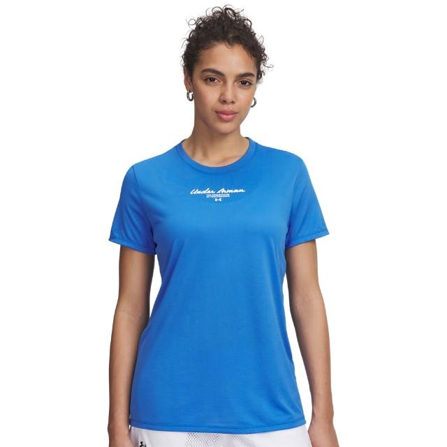 【UNDER ARMOUR】UA雙11精選 女 Tech Script Graphic 短袖T-Shirt_6005846-402(藍色)