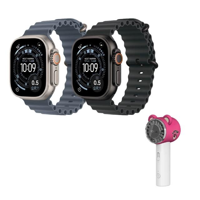 迪士尼製冷扇組【Apple】Apple Watch Ultra 3 GPS+行動網路 49mm(鈦金屬錶殼搭配海洋錶帶)