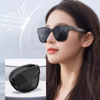 【SUNS】外掛式折疊墨鏡 時尚大框ins偏光套鏡 抗UV400 包覆式太陽眼鏡(防眩光/遮陽/眼鏡族首選)