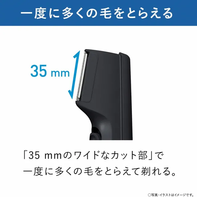 【Panasonic 國際牌】男士電動除毛刀/白灰 美體修容刀(電池式、全機可水洗)