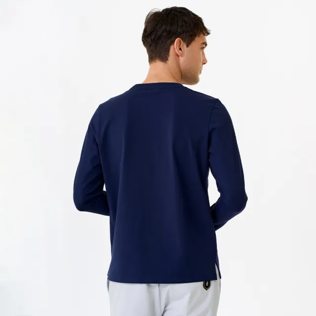 【Munsingwear】企鵝牌 網路獨家 男款藏青色 企鵝總動員圖案設計長袖T恤 MGWL2804