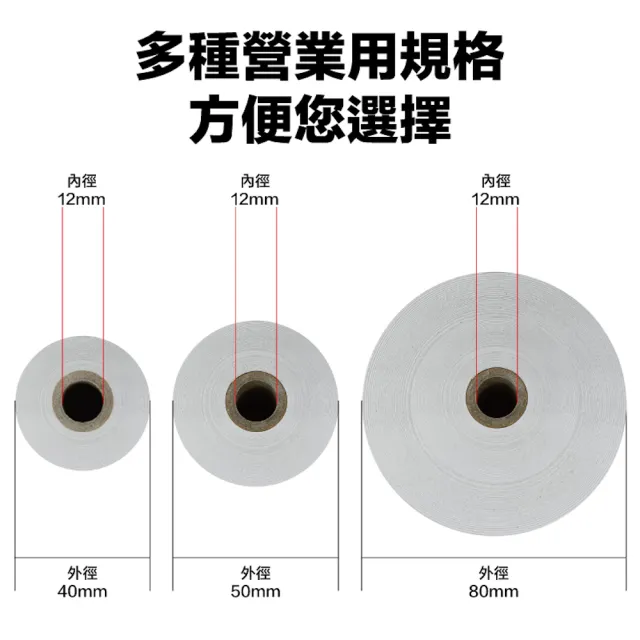 【CLEAN 克林】50捲裝 電子發票感熱紙捲  57x50x12mm(符合財政部規範 iCHEF可用 感熱紙 發票紙捲 熱感紙)
