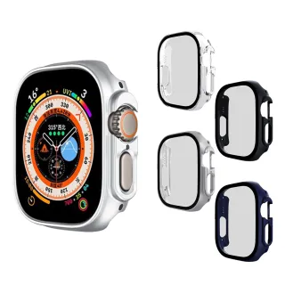 【RedMoon】APPLE Watch Ultra 3 / Ultra 2 / Ultra 49mm 9H鋼化玻璃+PC全包覆雙料防摔保護殼