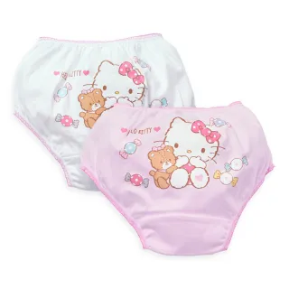 【ONEDER 旺達】6件組-三麗鷗 Hello Kitty 女童二入三角褲(女童內褲/兒童內褲/純棉內褲)