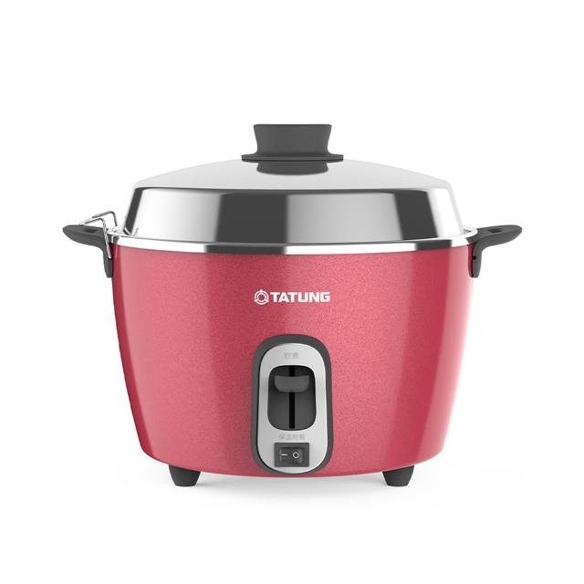 【TATUNG 大同】6人份 櫻桃紅 不鏽鋼配件電鍋 /組 TAC-06R-MR