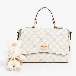 【PLAYBOY】手提包  Wool & Whimsy系列(卡其色)