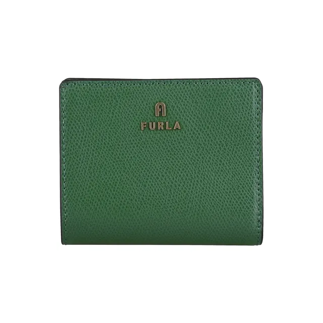 【FURLA 芙拉】FURLA CAMELIA拉鍊釦式短夾(綠)