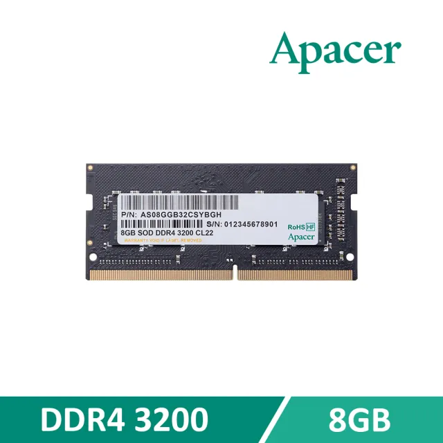 Apacer 宇瞻】8GB DDR4 3200 筆記型記憶體- momo購物網- 好評推薦-2026