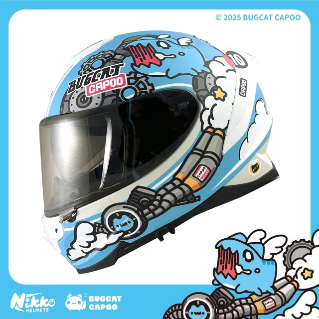 【Nikko】N806-09 聯名款急速咖波 全罩式安全帽(空氣力學外型設計 消光塗層 帥氣必備)