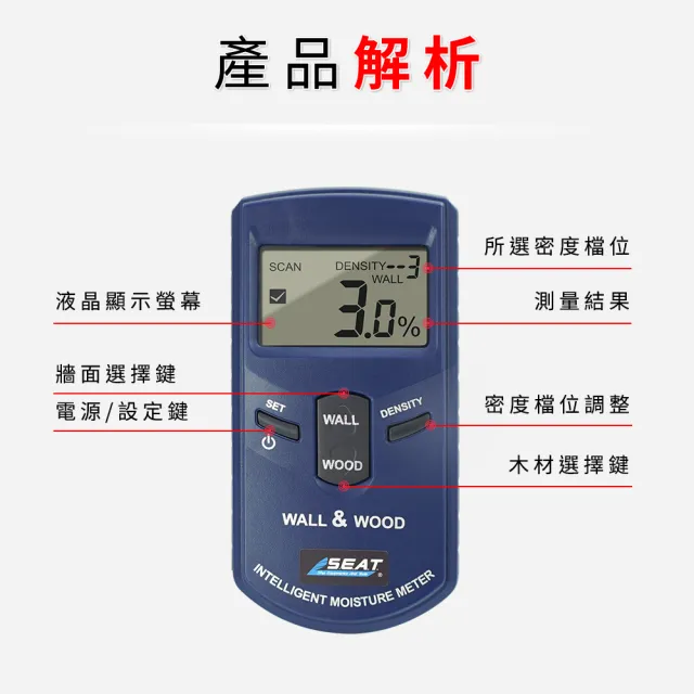185-DMT920 高頻電磁波水份計 混泥土水份計 牆體水分檢測儀 濕度含水率測試儀(木材牆面兩用水份儀)