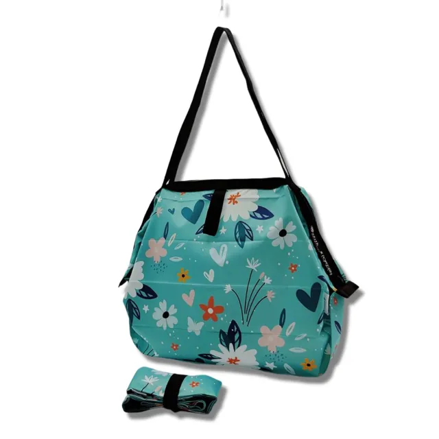 【POPCORN】超纖高單厚版折疊隨身包- L 尺寸(氣球狗金 氣球狗黃金 雛菊 浪漫春天  花園 金色牡丹)