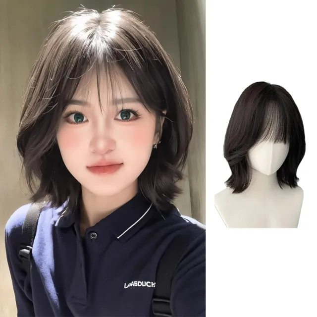 【LEESA】空氣瀏海\仿真假髮\假髮\短髮假髮\女生假髮\整頂假髮\髮片