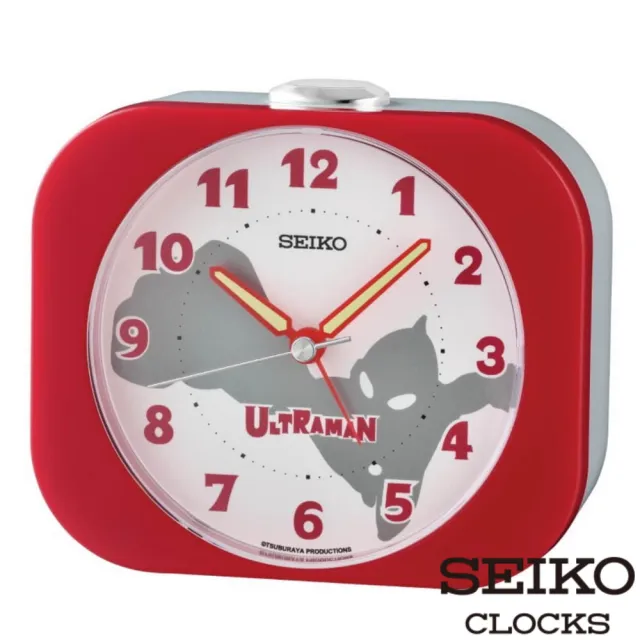 【SEIKO 精工】ULTRAMAN聯名 超人力霸王 奧特曼鬧鐘 QHE913(貪睡鬧鈴 夜光靜音指針)