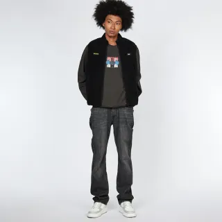 【Batman x Lee】男裝 休閒外套｜蝙蝠俠 貼布繡 連帽刷絨背心｜季節性版型｜氣質黑(LB516012K11)