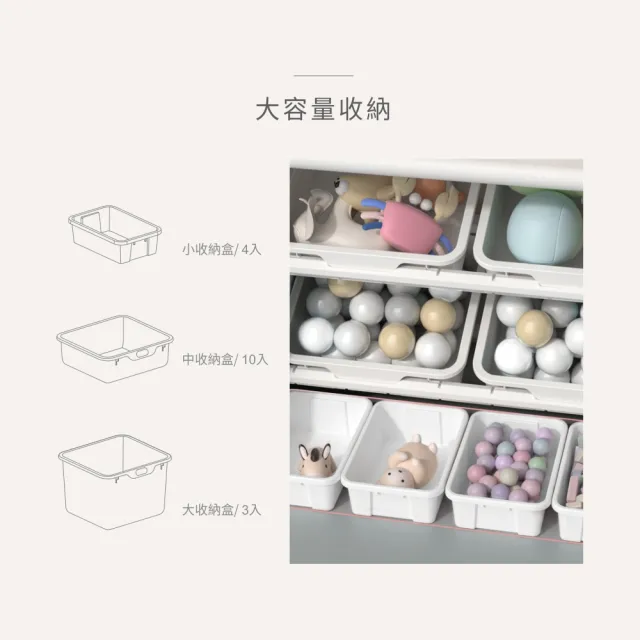 【PUKU 藍色企鵝】兒童 豪華 玩具收納櫃 收納抽屜 書架