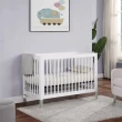 【LEVANA】minicolor三合一嬰兒床+高密度支撐棉床墊+大象寢具五件組(兒童床/成長床/多功能床)