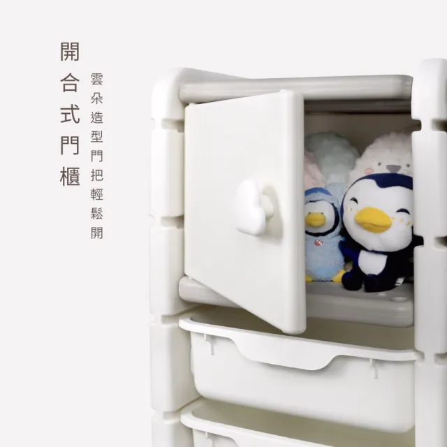 【PUKU 藍色企鵝】兒童 玩具收納櫃 收納抽屜(3門櫃9抽屜)