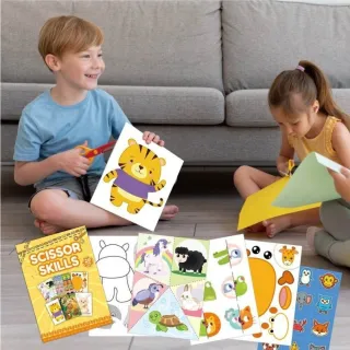 【TWBUY 台灣好購】卡通趣味兒童剪紙書(兒童剪紙書 幼兒園手工DIY 提升孩子創作力)
