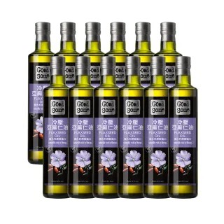 【GoodSome 好東西】義大利原裝進口頂級冷壓亞麻仁油250mlx12入(蔬食涼拌生飲好選擇)