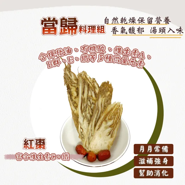 【蔘大王】當歸料理組（150gX2）(香氣馥郁 藥膳湯頭好入味 滋補強身 月月常備)