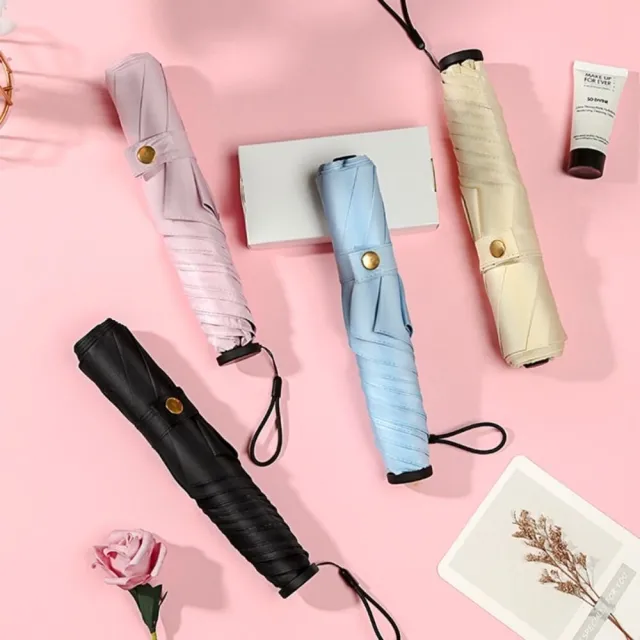 【TWBUY 台灣好購】110g極輕碳纖輕量羽毛傘(超輕量傘 晴雨傘 遮陽傘 摺疊傘 迷你傘 防曬傘)