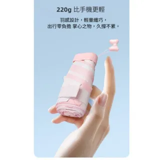 【TWBUY 台灣好購】清新圖案六折扁迷你傘 防曬傘 折疊口袋傘 便攜遮(質感圖案六折迷你傘)