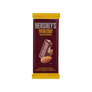 【Hersheys 好時】杏仁夾餡牛奶巧克力片裝(巧克力 90g)