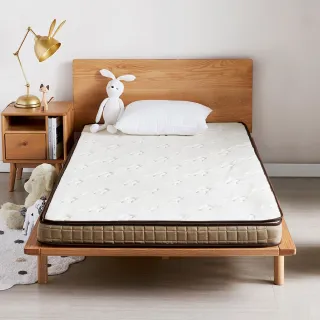 【hoi! 好好生活】預購60天★源氏木語兒童可拆洗防螨乳膠椰棕護脊薄床墊3.3尺/100x190x10cm J39