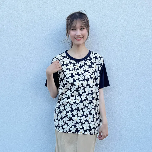 【Hana Mokuba】花木馬日系女裝花朵滿滿印花圓領上衣(T恤)（其他規格）