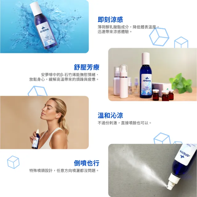 【AINERMA 安納瑪】珍珠清涼舒壓噴霧(清涼噴霧)