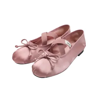 【MARITHE FRANCOIS GIRBAUD】官方旗艦 交叉束帶平底鞋 MFG(粉紅色)