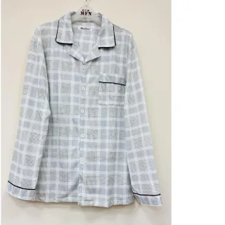 【MFN 蜜芬儂】居家灰格子男睡衣(3尺碼任選)