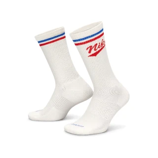 【NIKE 耐吉】休閒襪 Everyday Plus Cushioned 中筒 襪子 長襪 白 3雙入(HJ9336-901)