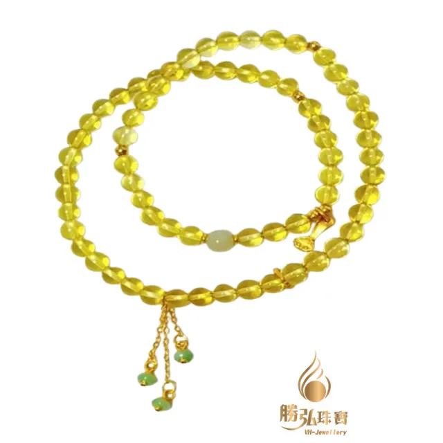 【勝弘珠寶】多明尼加淨水藍琥珀2圈手鍊-5MM(藍珀手鍊)