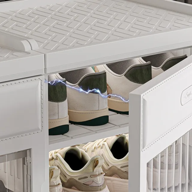 【HOME宜家】鞋櫃 大容量鞋櫃 置物櫃 單列1門3格透灰(快速組裝 收納櫃 大容量收納櫃 置物櫃)