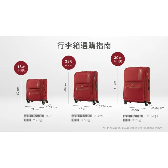 【AMERICAN TOURISTER 美國旅行者】30吋 MAXWELL 前開式/上掀式可擴充輕量布面軟殼行李箱/布箱(多色可選)
