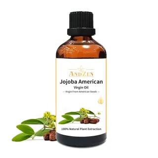 【ANDZEN 安得仁】美國初榨荷荷芭油100ml(玻璃瓶裝-按摩油保濕油基礎油基底油)