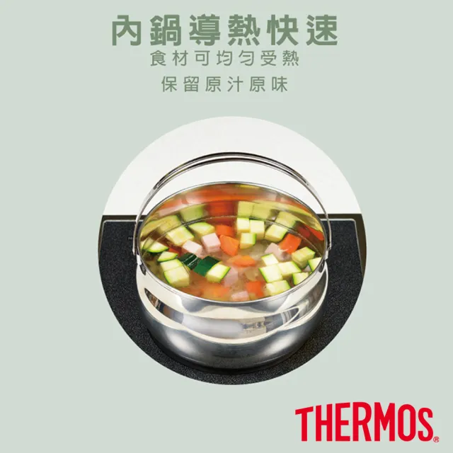 【THERMOS 膳魔師】森活綠境不鏽鋼真空保溫燜燒提鍋4500ml(TCRA-4502-MPG)