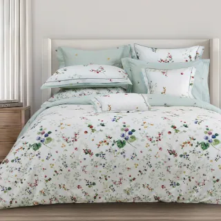 【Tonia Nicole 東妮寢飾】Narumi聯名款-100%高紗支長纖細棉印花被套床包組-露西花園(特大)