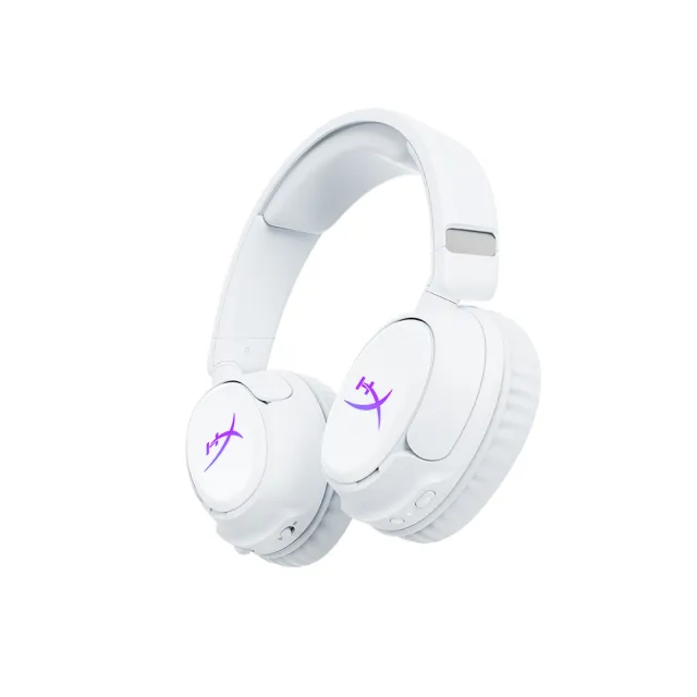【HyperX】Cloud Flight 2 颶風天隼2 — RGB雙模無線電競耳機 白色(B5VC5AA)