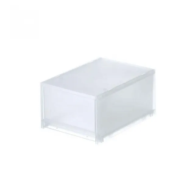 【MUJI 無印良品】PP盒/深型/正反疊/5S 整體：約寬26×37×高17.5cm　內寸：約寬22×深33.5×高1(4入組)