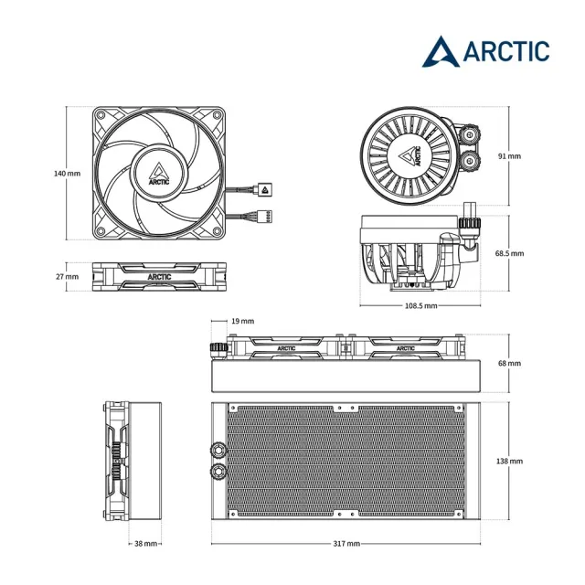 【Arctic】Liquid Freezer III Pro 280 A-RGB(水冷散熱器 一體式水冷 黑色)