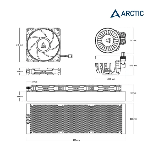 【Arctic】Liquid Freezer III Pro 420(水冷散熱器 一體式水冷 黑色)