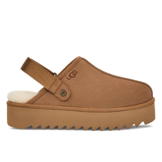 【UGG】穆勒鞋 女鞋 毛毛拖鞋 厚底拖鞋 Lanah Clog Platform 栗子棕 UG1166734CHE